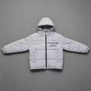 Veste matelassée en coton surdimensionnée respirante à séchage rapide avec logo frontal, design de luxe personnalisé pour hommes et femmes - Product Image 1