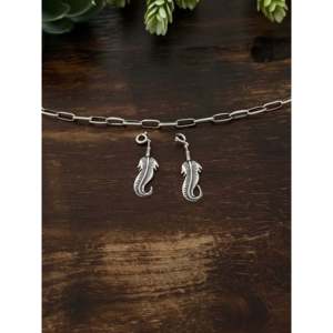 Pendentifs en argent sterling Navajo faits à la main, motif plume, style ethnique vintage, perles à motifs animaliers pour cadeaux - Product Image 1
