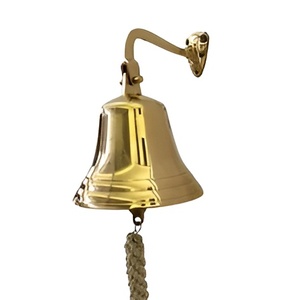 Campana de barco de latón macizo de calidad moderna, tema náutico, decoración del hogar, campana de puerta delantera, colgante de pared - Product Image 5