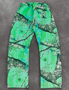 Y2K hommes Streetwear pantalons de survêtement personnalisé arbre imprimé surdimensionné taille moyenne poids lourd coton Joggers coupe ample cordon pantalon - Product Image 2