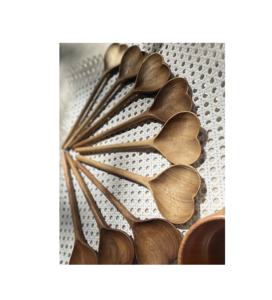 Cuillère en bois en forme de brindille d'acacia vietnamien avec manche Long 17cm pour ustensiles de cuisine servant spatule vaisselle maison - Product Image 2