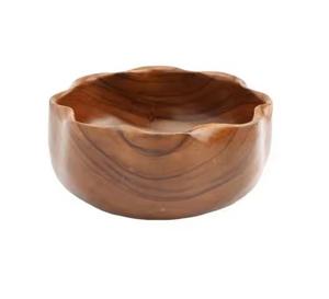 Bol à salade pour la maison Hôtel Restaurant Fait de bois de mangue Salade ronde européenne Bol à fruits Décoration de la maison Bol cadeau en bois Naturel - Product Image 4