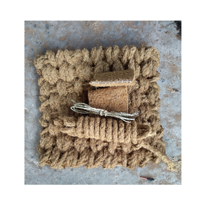 Cuerda de coco trenzada hecha de fibra de cáscara de coco utilizada para envolver regalos de jardinería, cuerda marrón ecológica - Product Image 3