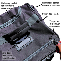 Sac de voyage à roulettes bleu foncé grande capacité multi-compartiments, sac de sport roulant portable et durable en tissu Oxford