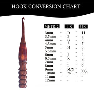 Meilleure vente 3mm ergonomique palissandre Crochet crochet ensemble Portable personnalisé aiguille à tricoter pour le tricot à la main - Product Image 3