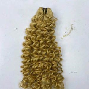 Natural Deep Wave & Natural Wave Bulk <b>Braiding</b> <b>Blonde</b> Virgin Human Weft <b>Hair</b> Extensions - Product Image 5