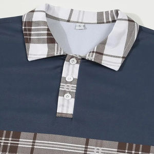 2025 verano hombres manga corta para camisa 3D rayas estampado Digital liso teñido tejido 100% algodón antiarrugas Casual barato - Product Image 5