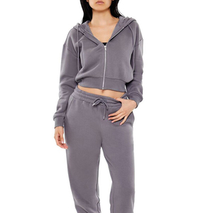 2025 américain rétro fermeture éclair à capuche Joggers pantalon 2 pièces ensemble concepteur mode lettre imprimé tissé tricot Skinny Fit personnalisé - Product Image 3