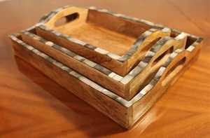 Elegante Bandeja de Servicio con Diseño Floral e Incrustaciones de Resina, Vajilla Moderna de Lujo para Cocina, Fácil de Limpiar, para Uso en el Hogar y Restaurantes - Product Image 3