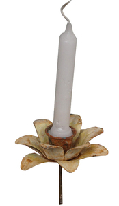 Bougeoir en fer feuille de rouille verte bougeoirs coniques décoratifs support pour fête de vacances mariage décoration de noël - Product Image 5