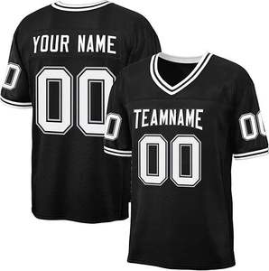 Haute qualité Stock brodé uniforme cousu Logo personnalisé respirant américain Sublimation maillot de football uniforme - Product Image 3