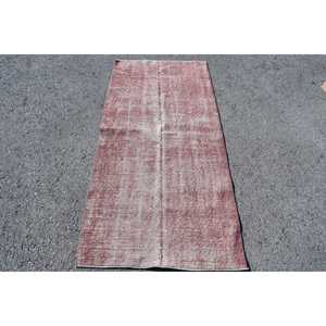 Tapis turc vintage 2,7x6,1 pi (83x185 cm), tapis oriental rouge - Product Image 5