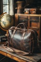 Sacs de sport de luxe élégants et de qualité supérieure en cuir véritable marron avec une grande capacité de rangement pour hommes et femmes