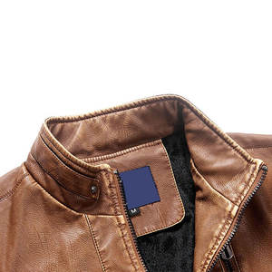 Veste en cuir pour hommes de grande taille et manteau en cuir classique pour hommes pour une tenue unique d'automne et d'hiver - Product Image 5