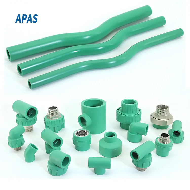 APAS FACTORY DIRECT DIN8077/8078 TODOS los tipos de tubería de plástico PPR hembra roscada PPR accesorio de tubería para el suministro de agua de plomería del hogar