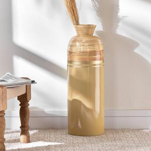 Vases en bambou doré artisanaux pour centre de table vase enroulé filé naturel de couleur or - Product Image 4