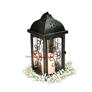 Juego de portavelas de farol de Metal marrón moderno, decoración de jardín interior y exterior, farolillos de vela decorativos de estilo Vintage a la venta - Product Image 2