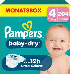 Pañales Pampers Baby-Dry Talla 4, 204 Pañales, 9 kg - 14 kg, Hasta 100% de Protección Contra Fugas y Comodidad Durante Toda la Noche - Product Image 2