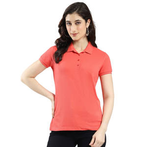 Polo de manga corta de color sólido estilo veraniego para mujer camisetas polo personalizadas para mujer camisetas polo con impresión personalizada - Product Image 1