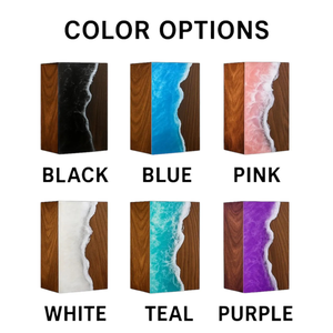 Resin Wave Cremation Urn Hardwood Ashes <b>Keepsake</b> <b>Box</b> Memorial <b>Keepsake</b> Cremation urns For Human Ashes - Product Image 4