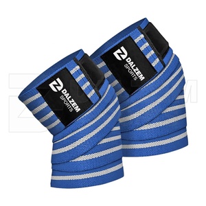 Rodilleras de algodón elástico resistente de alta calidad, venta al por mayor personalizada, seguridad física, levantamiento de pesas, rodillera, vendaje de soporte - Product Image 1