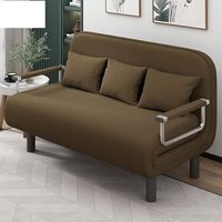 Vente en gros de fauteuil inclinable simple gris moderne tissu d'ameublement en cuir canapé-lit pliant simple pour petits appartements familiaux
