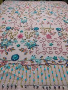 Luxe 3D Perles Broderie À La Main De Mariée Dentelle Tissu Perlé Dentelle Tissu Pour Robe De Soirée - Product Image 2