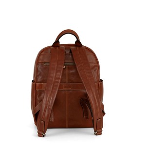 กระเป๋าเป้ใส่แล็ปท็อปสำหรับผู้ชายทำจากหนังแท้ที่ออกแบบมาเพื่อใช้ในสำนักงานและการผจญภัยกลางแจ้งโลโก้ที่กำหนดเอง - Product Image 3