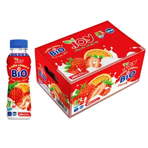 Çilek ve karışık tropikal meyve 250 OEM ODM ile üretici özel etiketi ml VINUT şişe biyo yoğurt
