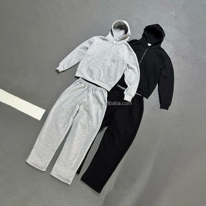 Ropa de calle personalizada de alta calidad pantalones de chándal holgados y sudaderas con capucha conjunto Fitness deportes chándal hombres francés Terry chándal fabricante - Product Image 1