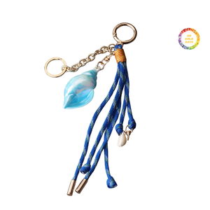 พวงกุญแจเปลือกหอยทำมือ เปลือกหอยทะเลธรรมชาติ ของตกแต่งพวงกุญแจ - Product Image 5