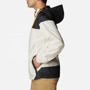 เสื้อแจ็คเก็ตกันลมแบบซิปครึ่งตัว ผ้าโพลีเอสเตอร์ สไตล์สตรีทแวร์ สีดำ สำหรับผู้ชาย ราคาถูก - Product Image 3