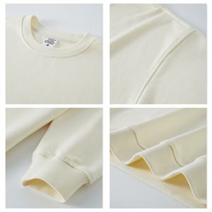 Sweat-shirts pour hommes de qualité supérieure, poids lourd, 100% coton, manches longues, imprimés, surdimensionnés, en coton polyester, poids lourd, col rond - Product Image 4