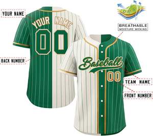 High Tech Mesh Baseball Jersey Bouton Personnalisé À Séchage Rapide Softball Chemise Tackle Sergé Nom Broderie USA Youth Pro Style - Product Image 2