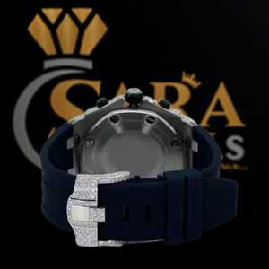 Montre automatique de haute qualité à bracelet en caoutchouc noir glacé avec diamant Moissanite Style élégant Hip Hop Business Antique - Product Image 4