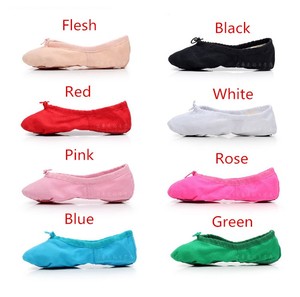 Offre Spéciale adulte femmes chaussures de danse de Ballet talon plat professeur chaussures doublure en cuir véritable Denim fourrure cuir verni supérieur - Product Image 6