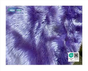 Nouvelle fourrure synthétique à poils longs 100 % acrylique, poids moyen, couleur violet pastel, style uni, effet boa - Product Image 5
