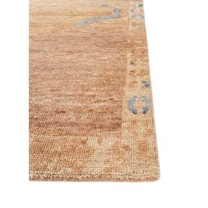 Alfombra de Lana Anudada a Mano AKWL-1876, Diseño de Medallón en Tonos Rojo Tomillo y Naranja, para Entrada del Hogar, Rectangular 9x12, Abstracta, Hecha a Mano por Artista - Product Image 4