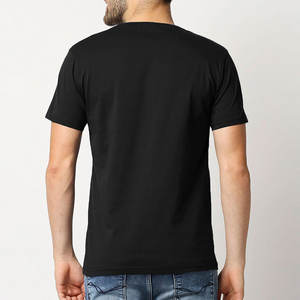 T-shirt professionnel personnalisé pour hommes à col rond respirant confortable motif solide avec Logo pas cher prix 100% coton T-Shirt pour hommes - Product Image 2