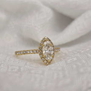 14k Solid <b>Gold</b> Eternity Wedding Diamond <b>Ring</b> IGI Certified CVD HPHT Lab Grown Marquise Cut Women's Party Classic Channel <b>Set</b> - Product Image 1