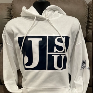 Sweat à capuche en polaire premium personnalisé avec logo imprimé sur le devant, service OEM, blanc - Product Image 3