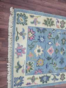 พรมขนสัตว์สีฟ้าอ่อนงานทำมือดีไซน์ทันสมัยปรับแต่งได้ขนาด5x8 6x9 7x10 8X12 9X14 10x12 - Product Image 2