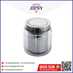 Gobelet de tri et de nettoyage de pierres précieuses en laiton et en métal avec pot en verre pour la fabrication de bijoux, outils industriels - Product Image 6