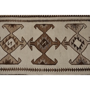 พรมวิ่งสไตล์ตุรกี ขนาด 3.3x11.5 ฟุต พรมขนสัตว์ลายดอกไม้สีเบจแบบวินเทจ - Product Image 5