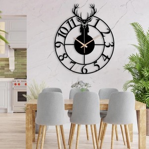High Quality Black Metal Wall Clock Modern Sleek Design Perfect For Living Room Bedroom Office And Hallway Decoration - Product Image 3