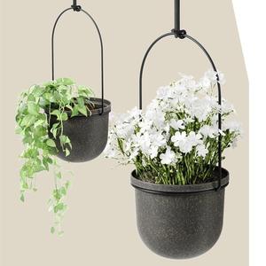 Juego de 5 fabulosas macetas de color negro para el hogar y el jardín, macetas y macetas para interiores y exteriores a un precio competitivo - Product Image 4