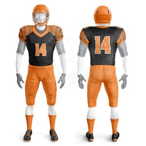 Custom Heat-Transfer American Football Jersey Set for Adults Short Quick Dry Breathable Design Side Panel Elastic Fit Pants - Product Image 1