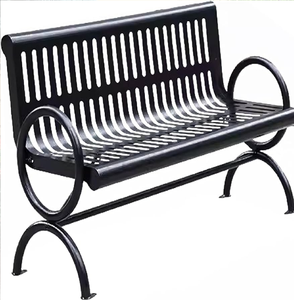 Banc incurvé en métal sans dossier Banc traditionnel en fonte Jardin extérieur Finitions classiques Banc de vente chaude Patio antique Extérieur - Product Image 6