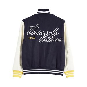Veste de baseball en satin 100% polyester personnalisable pour hommes, blouson d'hiver style de rue Hip Hop, blouson brodé - Product Image 3
