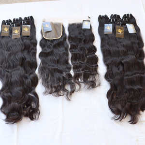 ช่อผมมนุษย์,แฮร์วีฟเวอร์จินผมหยิกตรงมัดผมมนุษย์แฮร์บริสุทธ์จัดชิดผมดิบพร้อมผู้ขายที่หน้าผากลายลูกไม้ Hd - Product Image 1